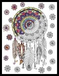 (image for) Trendy Dream Catcher Zenbroidery Stamped Embroidery Kit